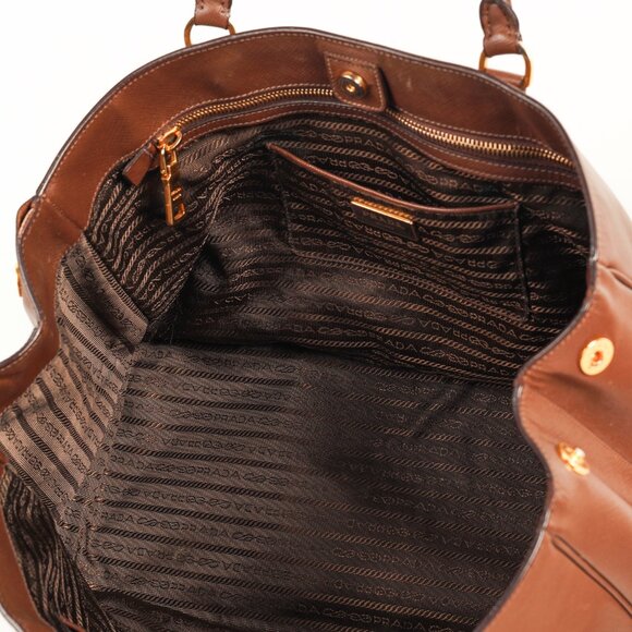 Prada Galleria Medium Brown Saffiano Leather Tote - Picture 14 of 15